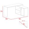 Lyncliff 1-Drawer 2-Shelf L-Shaped Office Desk Smokey Oak