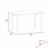 Preston Rectangle Writing Desk with Steel Legs Mahogany