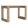 DEPOT E-SHOP Melb Writing Desk with Ample Workstation and Sturdy Legs, Light Oak