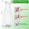 4 Pack 50Oz Water Carafes with Flip Top Lids Square Juice Containers for Fridge Plastic Clear Pitchers for Water Iced Tea Juice Lemonade Milk Cold Bre