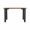 Preston Rectangle Writing Desk with Steel Legs Mahogany