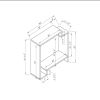 Contemporary Console Table with Two Open Shelves - White & Grey